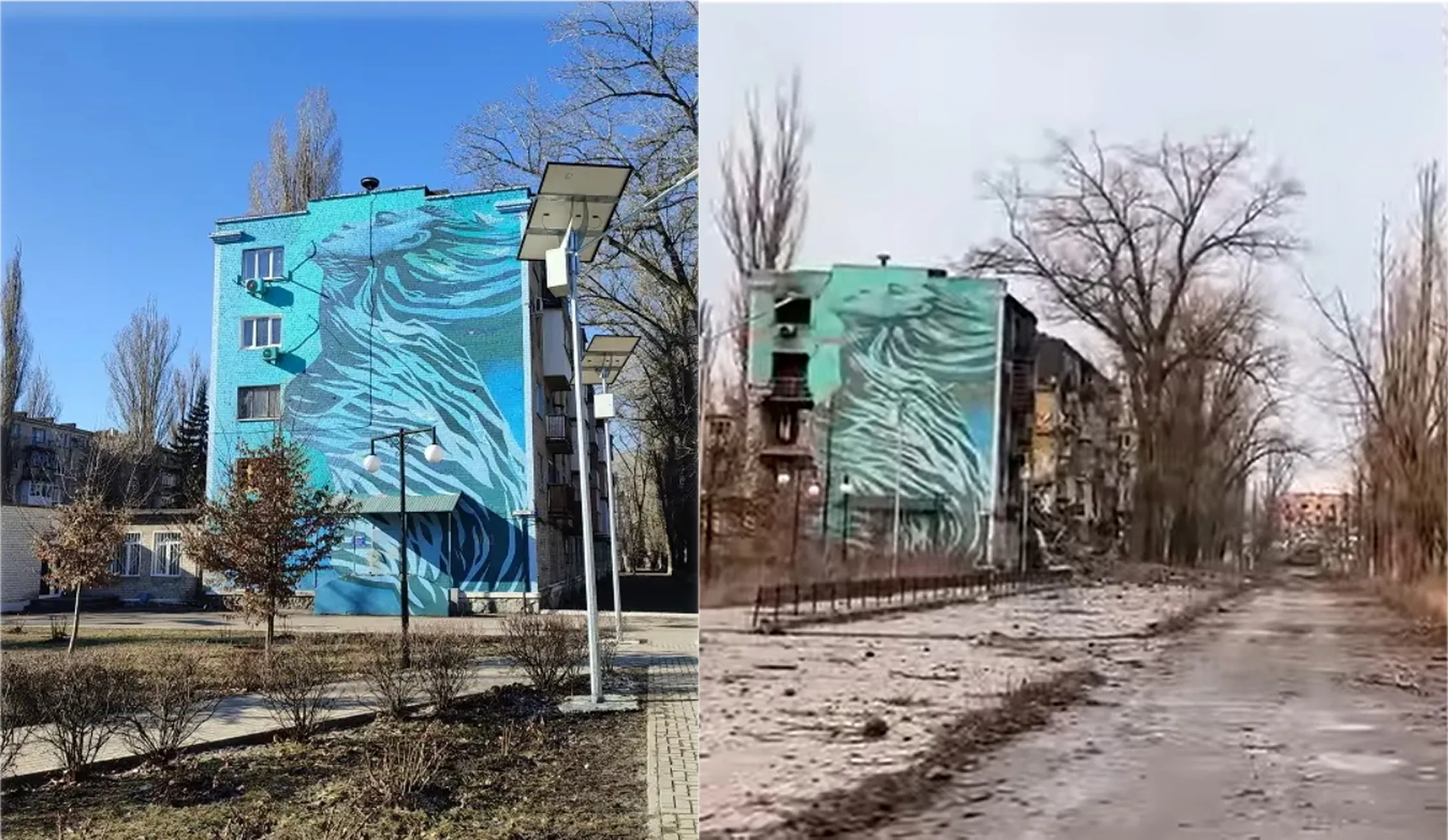 Мурал «Річка життя» в центрі Авдіївки